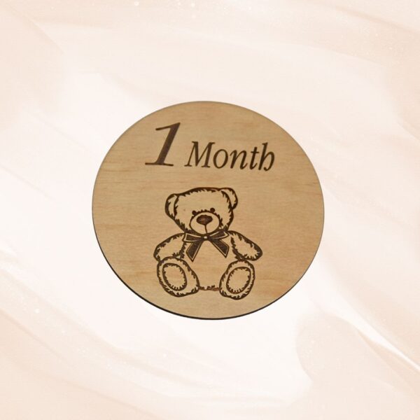 Wooden Baby Milestone Discs - Animals - Handcrafted by Lasercraft Central Coast