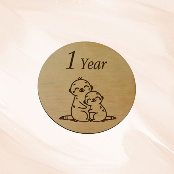 Wooden Baby Milestone Discs - Animals - Handcrafted by Lasercraft Central Coast