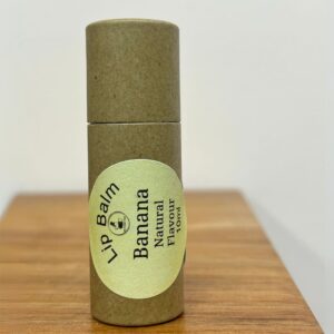 Banana Lip Balm Tube Handcrafted by Lasercraft Central Coast