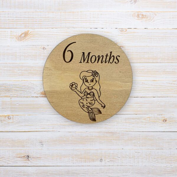 Wooden Milestone Disc Sea Animals - Handcrafted by Lasercraft Central Coast