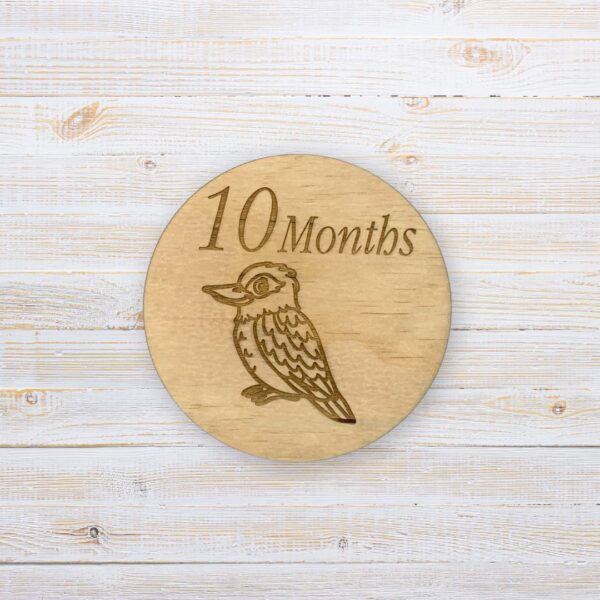 Wooden Baby Milestone Discs - Australian Animals (Set of 12) - Image 11