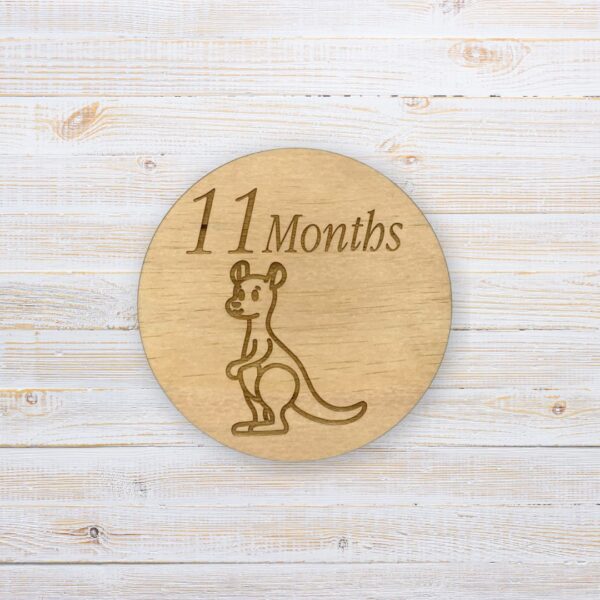 Wooden Baby Milestone Discs - Australian Animals (Set of 12) - Image 12