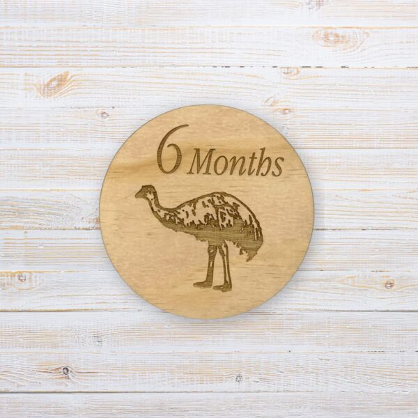 Wooden Baby Milestone Discs - Australian Animals (Set of 12) - Image 7