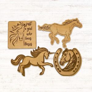 Wooden Craft Paint Sets - Horses